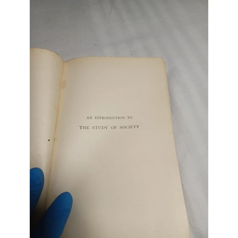Vintage Introduction To The Study‎ Of Society Small Vincent Blue Cloth HC 1894